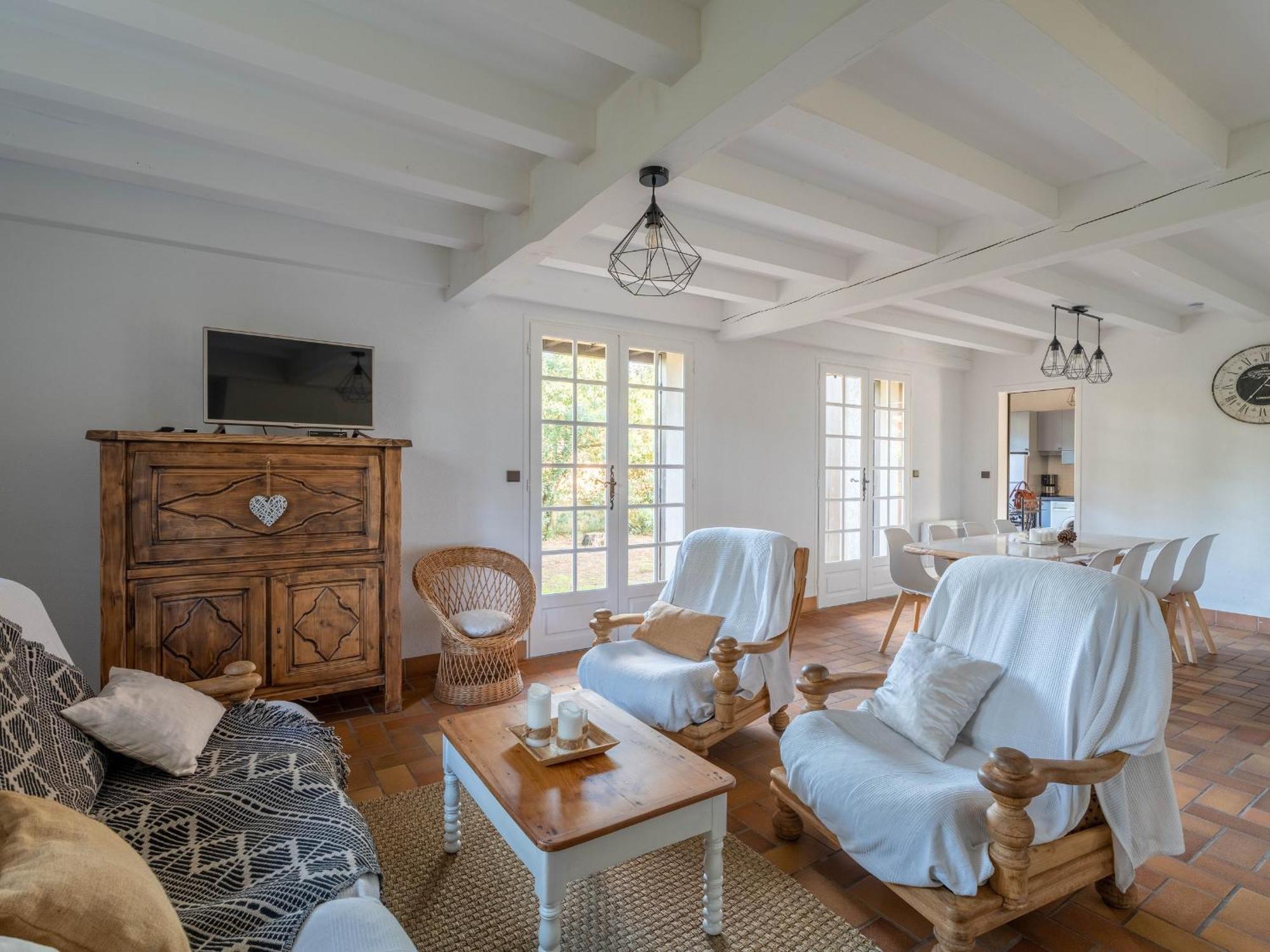 Grande Maison Landaise Avec Piscine Privee, Proche Plage, Pour 8 Personnes A Biscarrosse - Fr-1-319-398 المظهر الخارجي الصورة